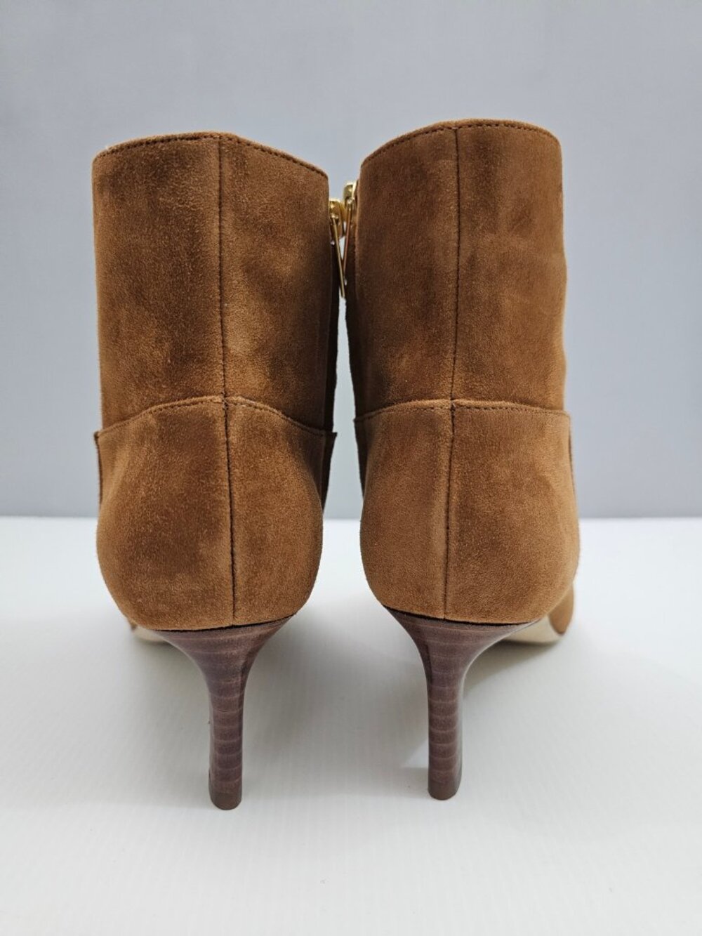 Veronica Beard Kelby Ankle Bootie Womens 7.5 Brown Suede Slim Heel Pointed Toe - Picture 8 of 15